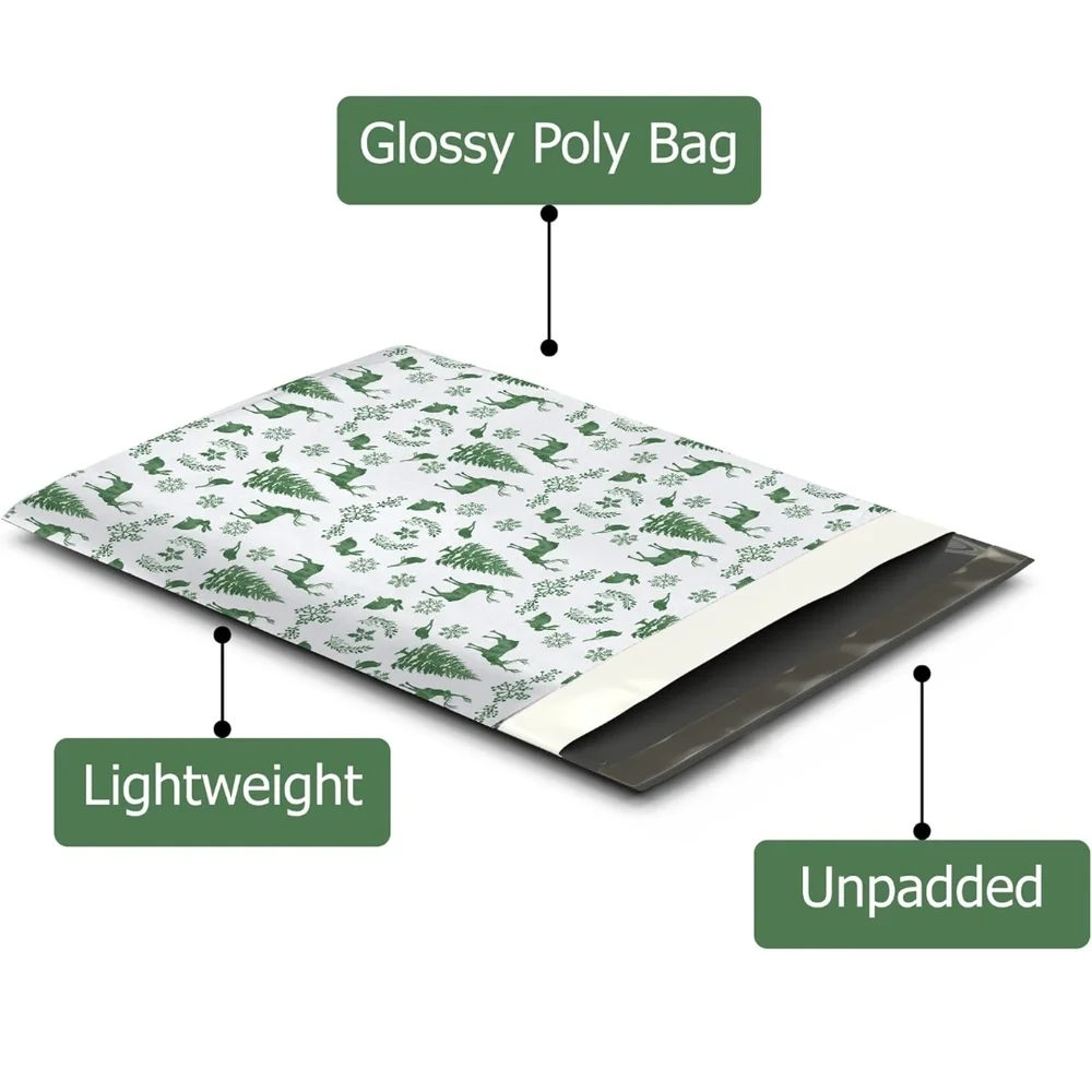 10ct 19x24 Green and White Holiday Wrapping Paper